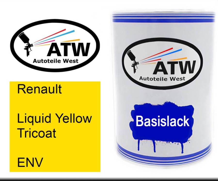 Renault, Liquid Yellow Tricoat, ENV: 500ml Lackdose, von ATW Autoteile West.